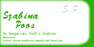 szabina poos business card